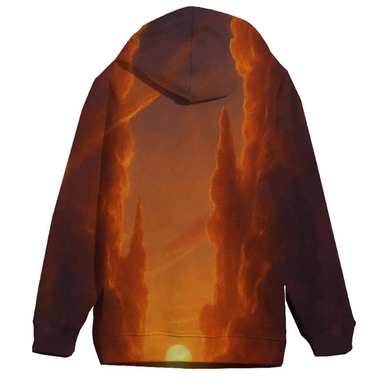 Cathedral Clouds At Emberfall premium hoodies