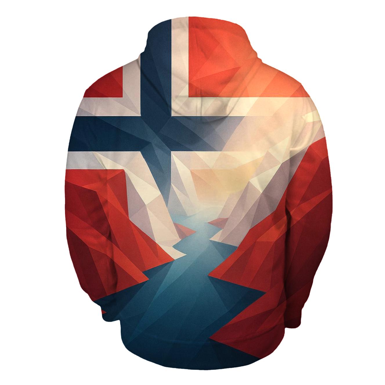 Norway Geometric Fjord Fusion hoodie styles