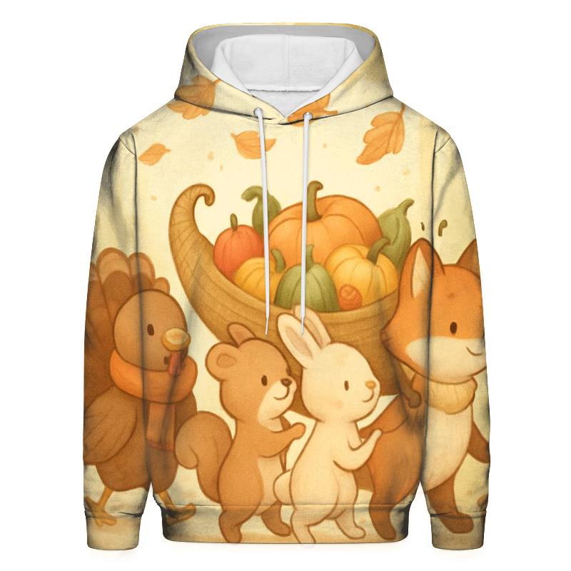 Woodland Friends Harvest Parade lightweight hoodies