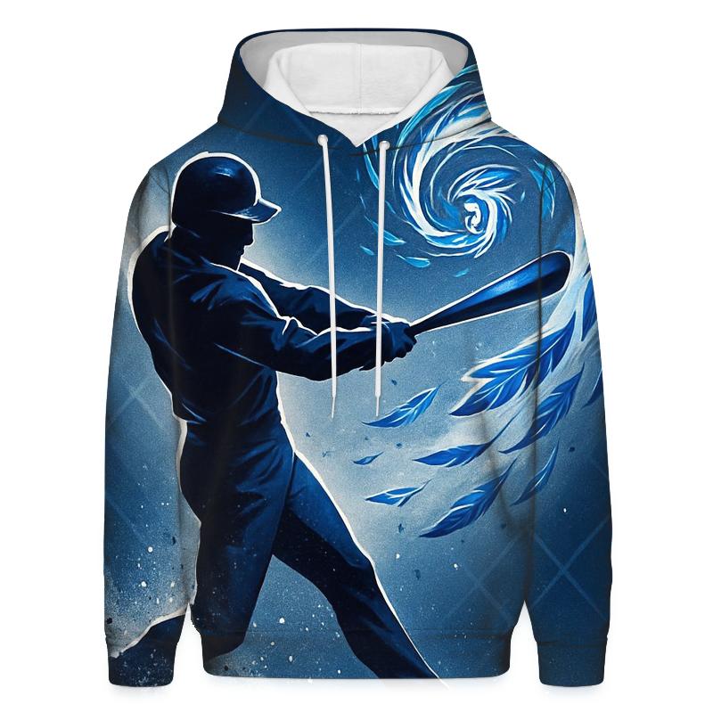 Bat Swing With Blue Jays Feather Vortex zip-up hoodies