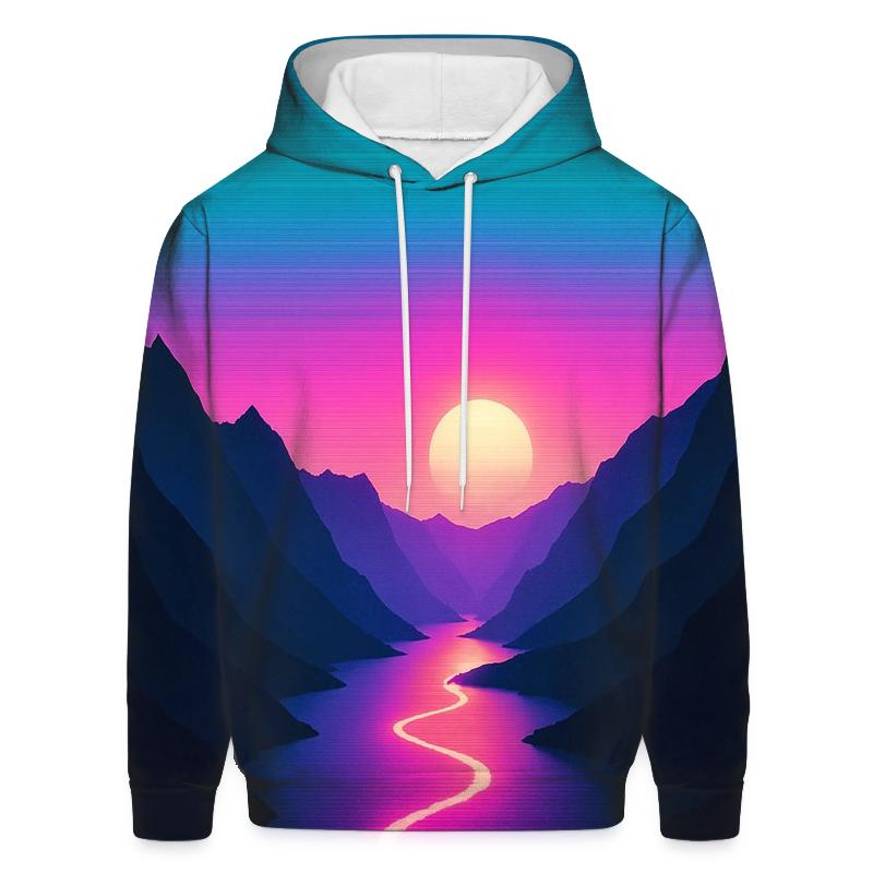 Neon Fjord Twilight Run premium hoodies