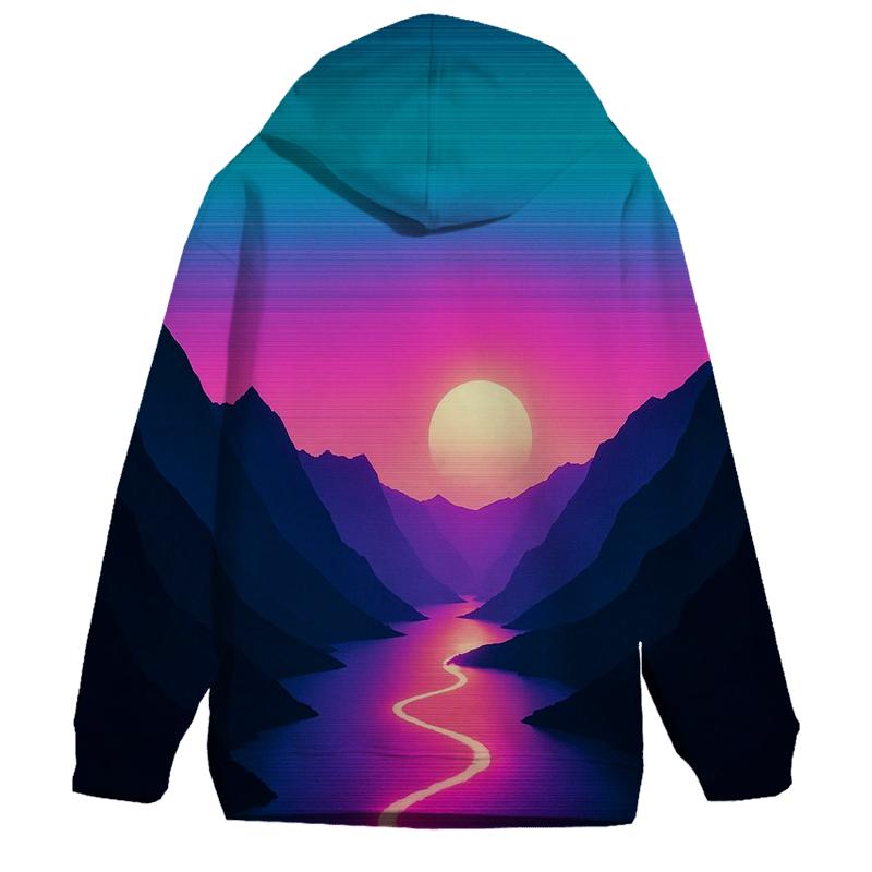 Neon Fjord Twilight Run premium hoodies