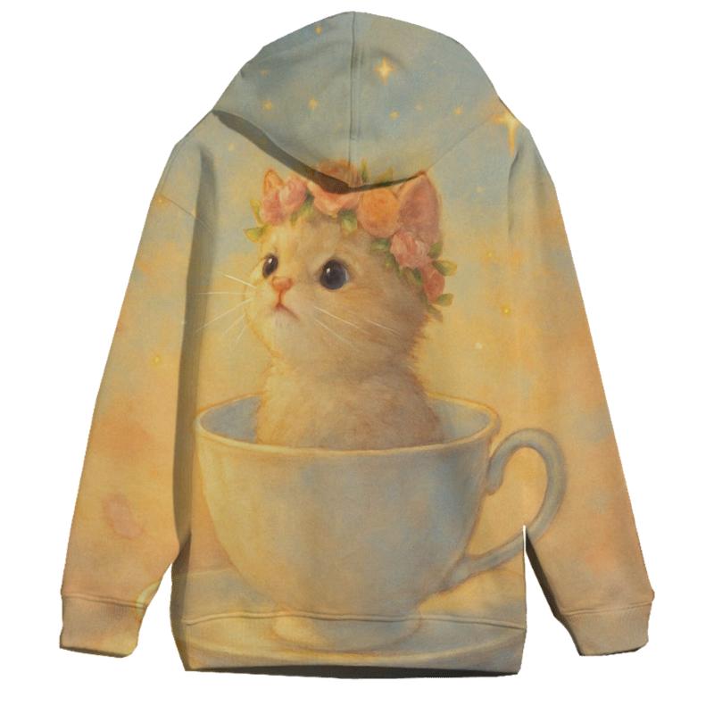 Sunrise Teacup Stargazer Kitten hoodies fashion