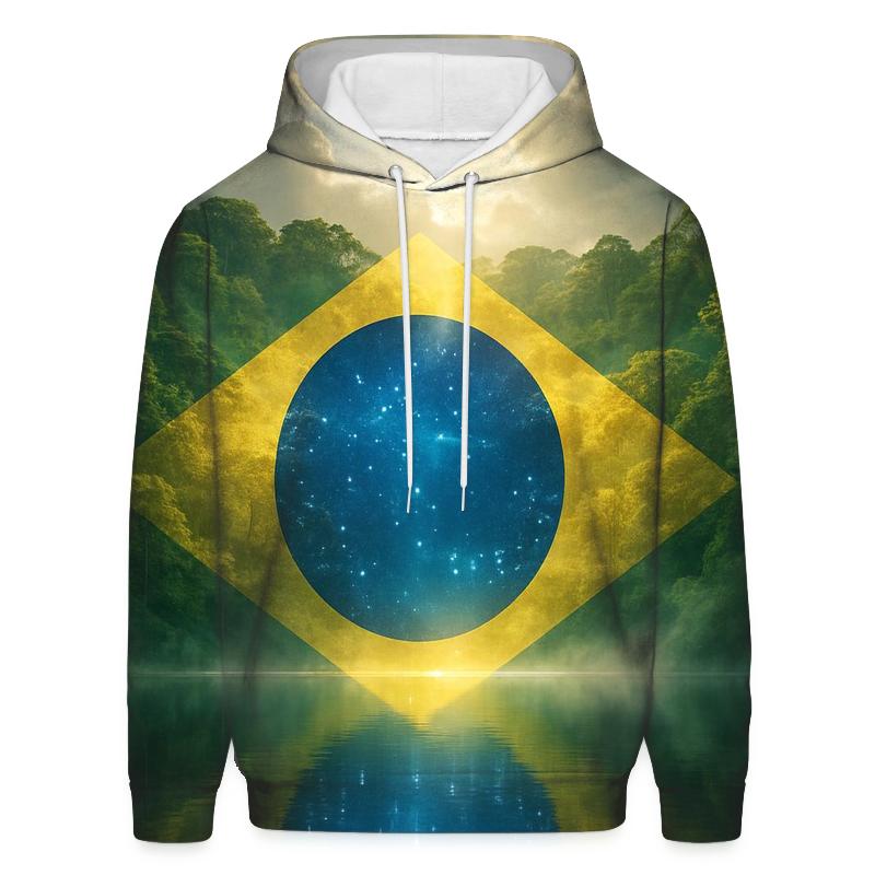 Brazil Aurora Reflection embroidered hoodies