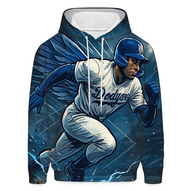 Winged Speed Runner In Blue Storm heavyweight hoodies
