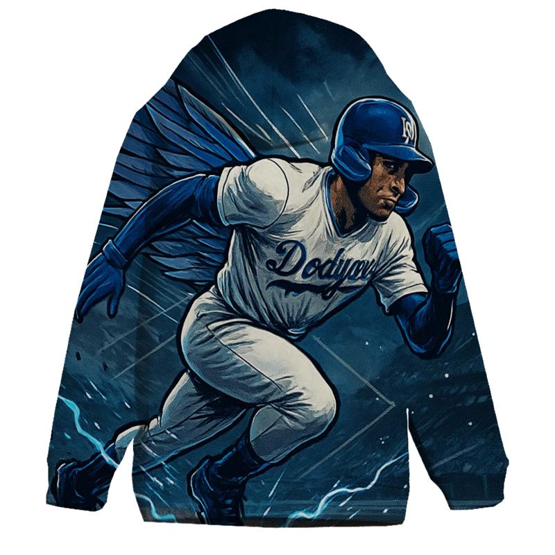 Winged Speed Runner In Blue Storm heavyweight hoodies