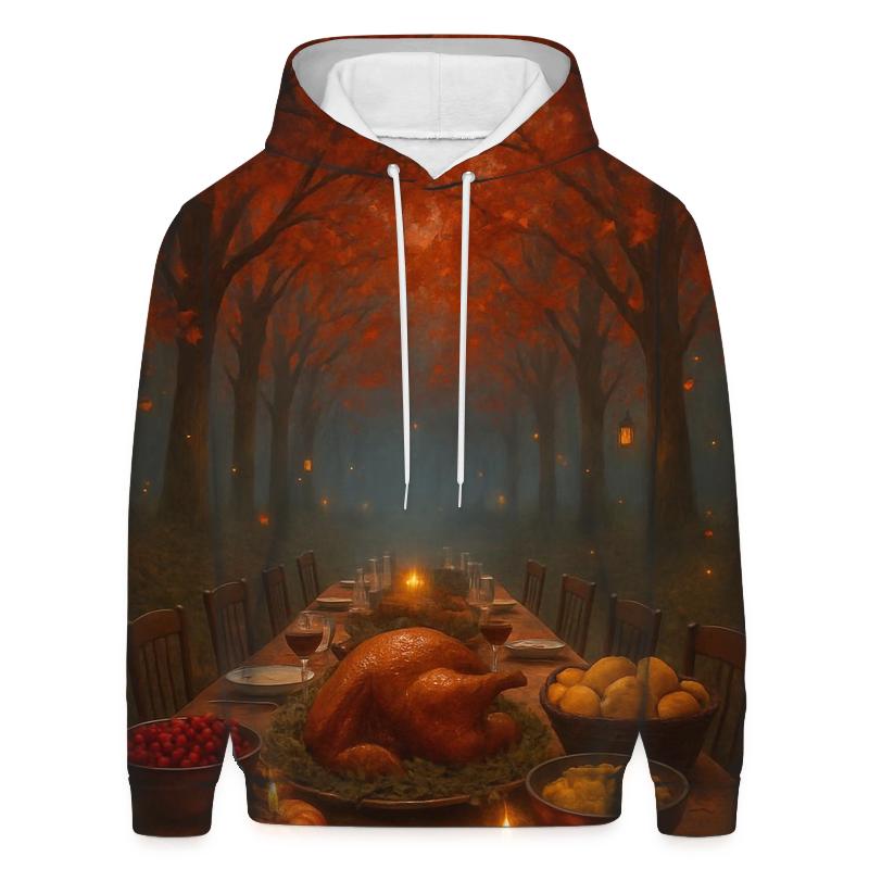 Starlit Table Under Autumn Canopy lightweight hoodies