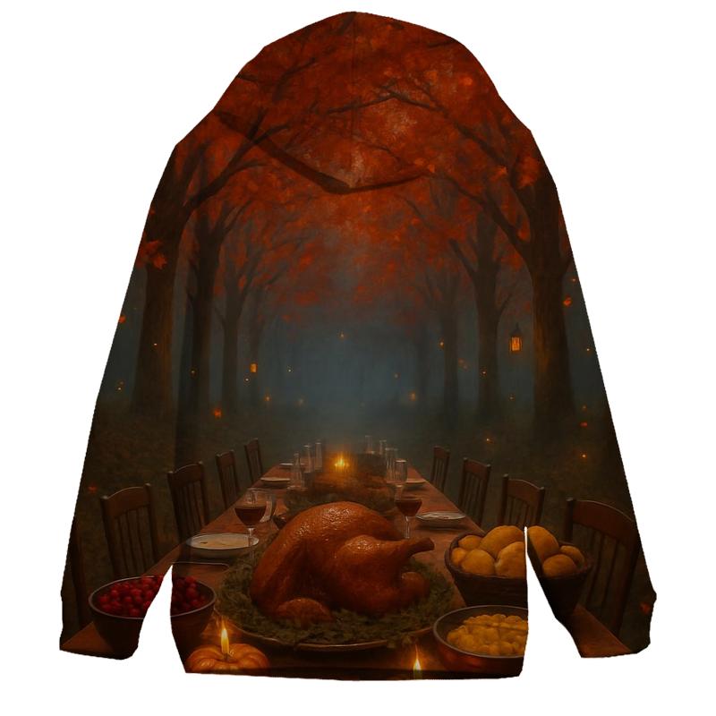 Starlit Table Under Autumn Canopy lightweight hoodies