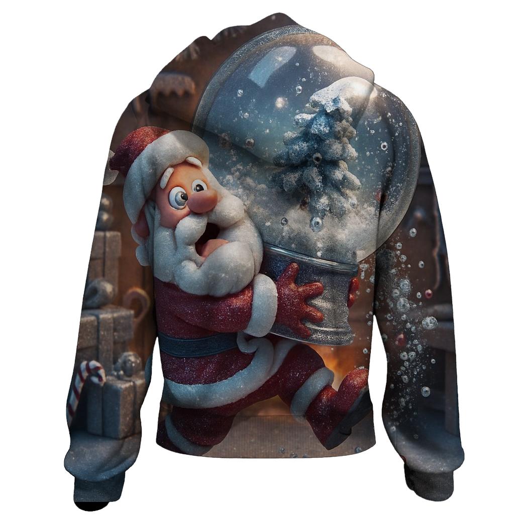 Santa Snow Globe Workshop Spill hoodies fashion