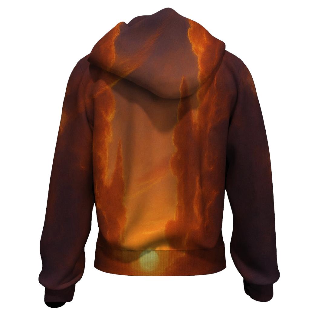 Cathedral Clouds At Emberfall custom hoodies