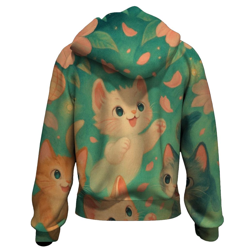 Lantern Garden Kittens In Bloom Mist pullover hoodies