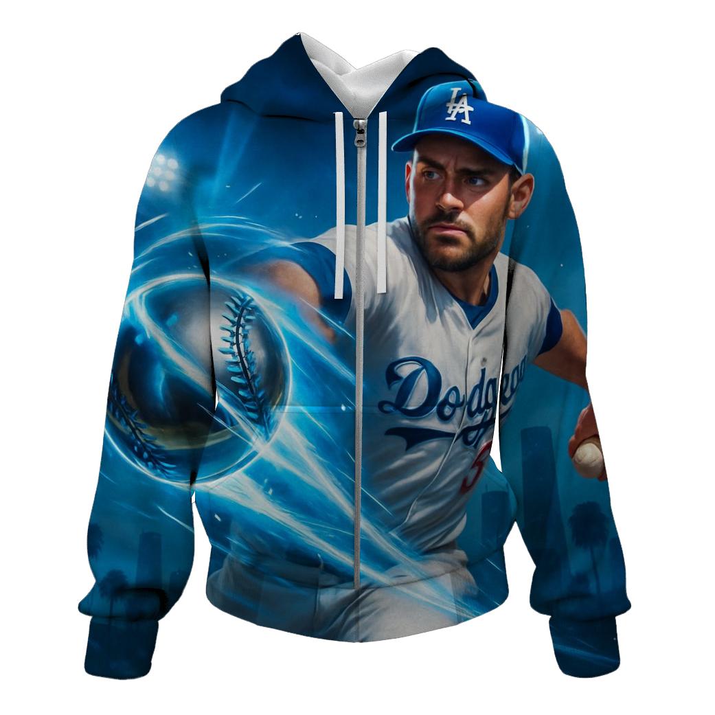 Chrome Fastball Over Los Angeles lightweight hoodies