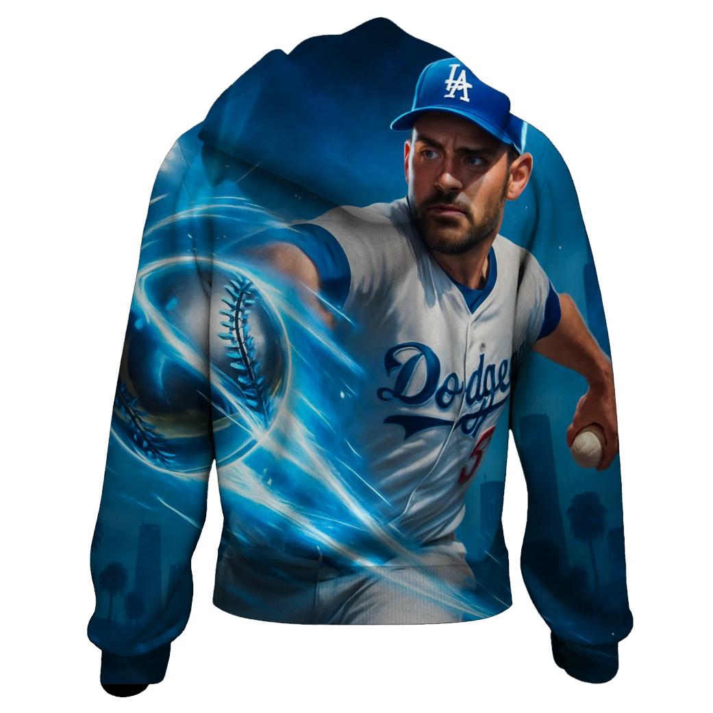 Chrome Fastball Over Los Angeles lightweight hoodies