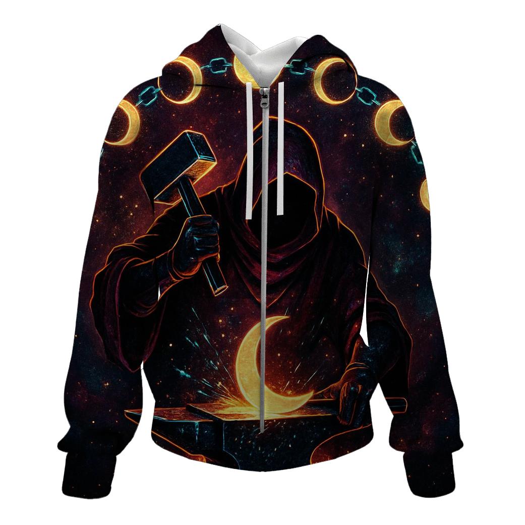 Clockwork Moon Phase Forge pullover hoodies