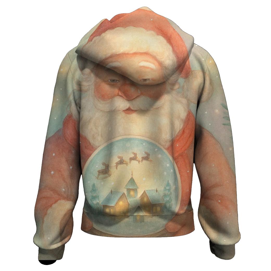 Snowglobe Storybook Santa hoodie designs