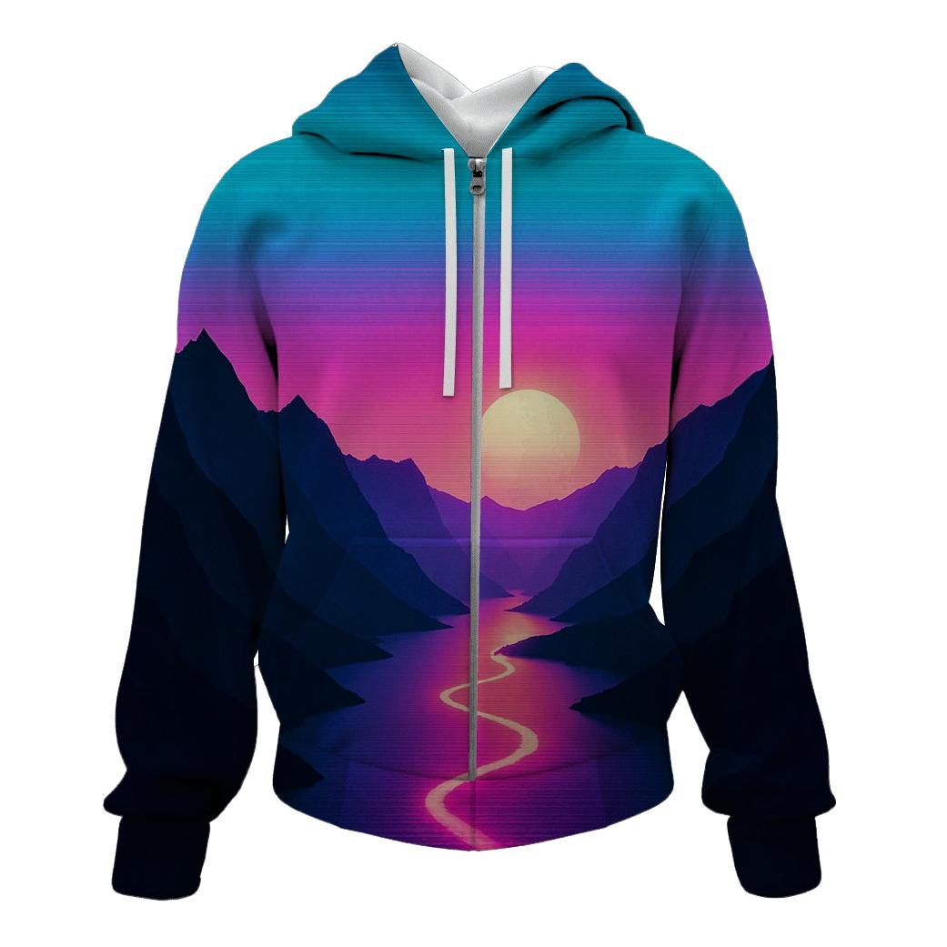 Neon Fjord Twilight Run custom hoodies