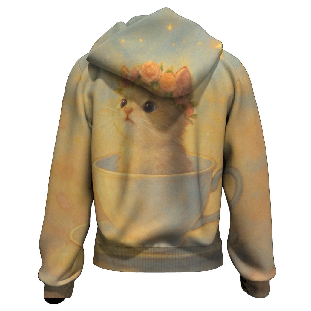 Sunrise Teacup Stargazer Kitten premium hoodies