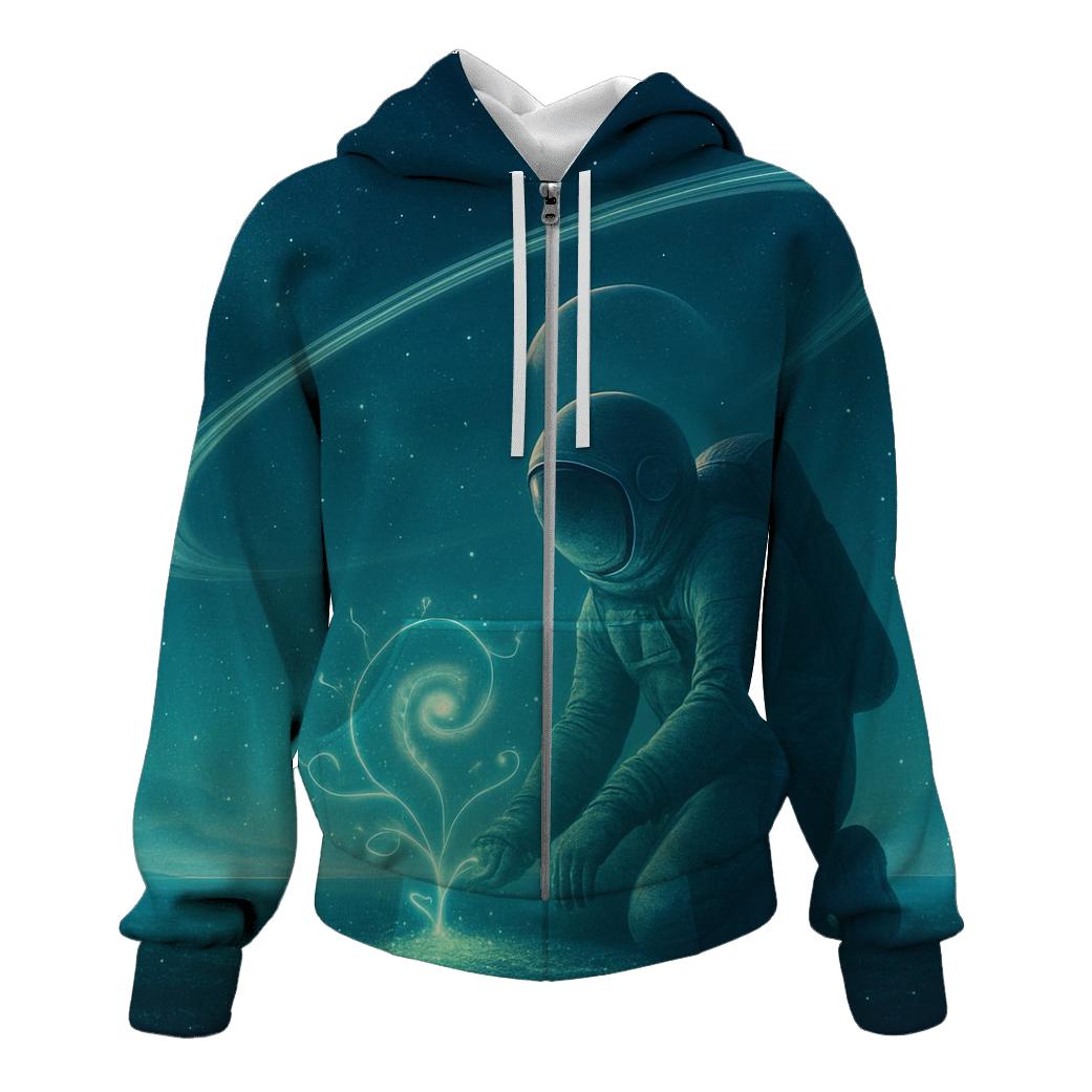 Garden On A Ringed Planet embroidered hoodies