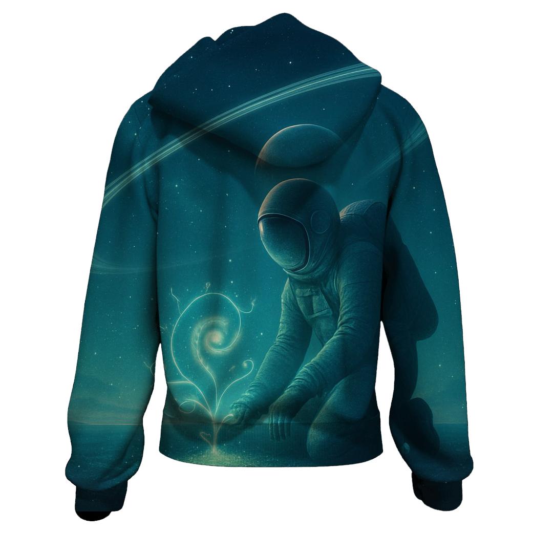 Garden On A Ringed Planet embroidered hoodies