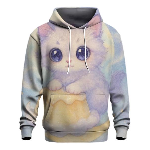 Moonlit Pudding Cloud Kitten premium hoodies