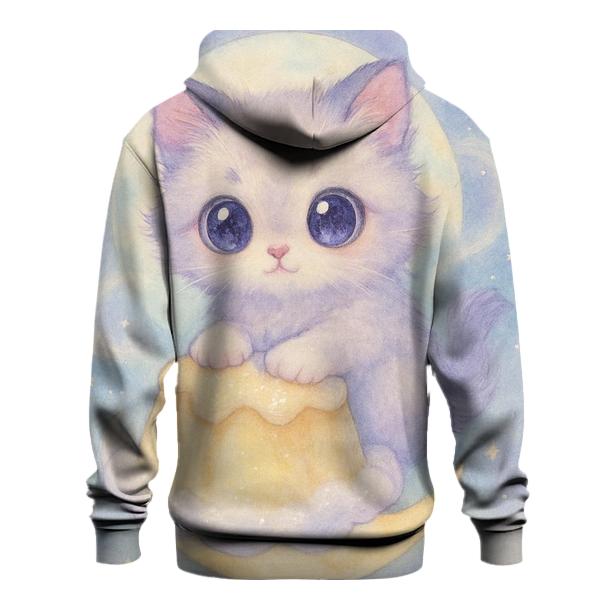 Moonlit Pudding Cloud Kitten premium hoodies