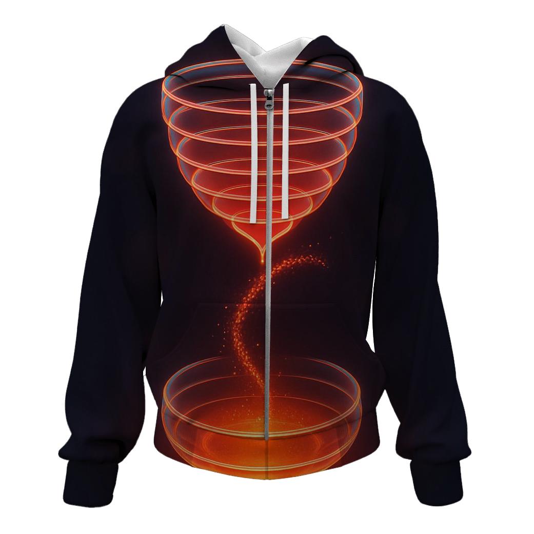 Prismatic Hourglass Halo graphic hoodies