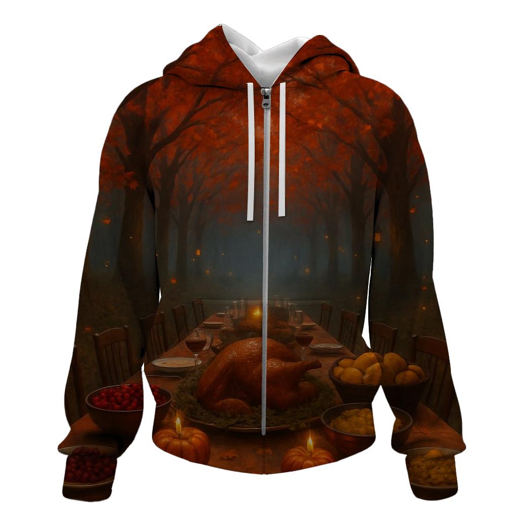 Starlit Table Under Autumn Canopy hoodies fashion