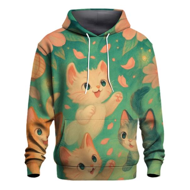 Lantern Garden Kittens In Bloom Mist zip-up hoodies