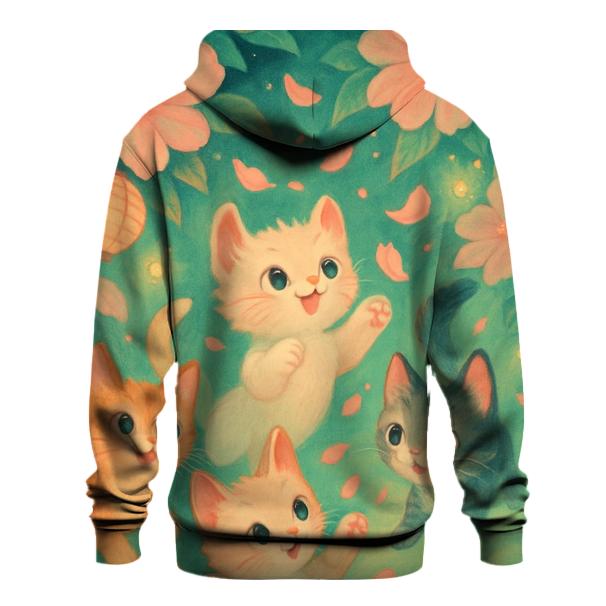 Lantern Garden Kittens In Bloom Mist zip-up hoodies