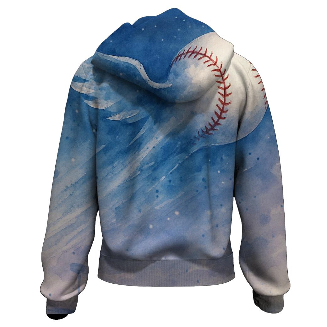 Blue Jays Comet Ball Over Wing Shaped Clouds hoodie styles
