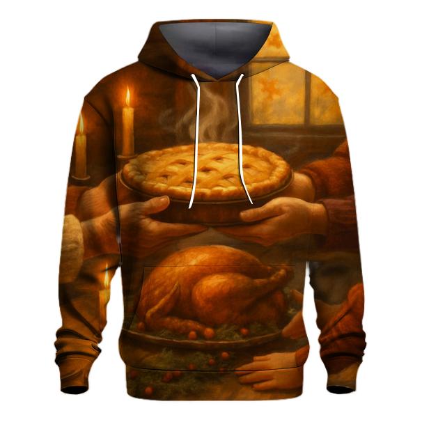 Candlelit Gratitude Cabin Feast zip-up hoodies