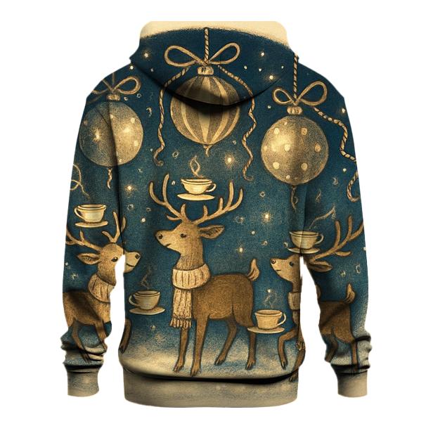 Reindeer Tea Party Under Floating Ornaments custom hoodies