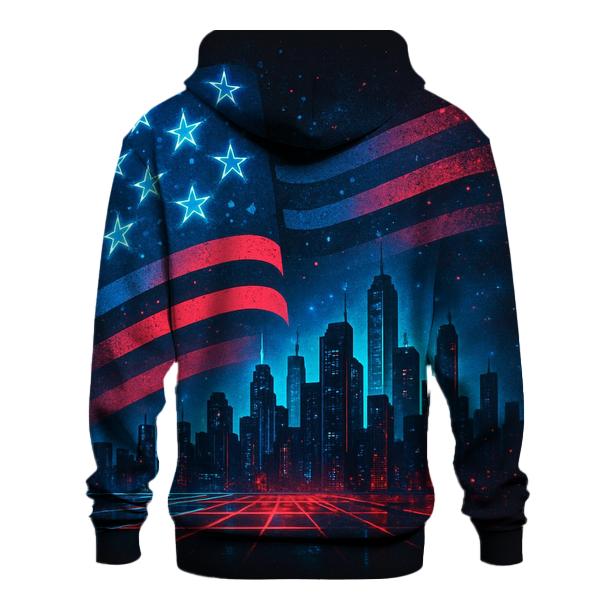 Neon Skyline Flagwave hoodie designs