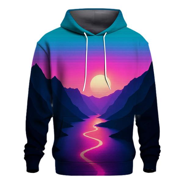 Neon Fjord Twilight Run printed hoodies