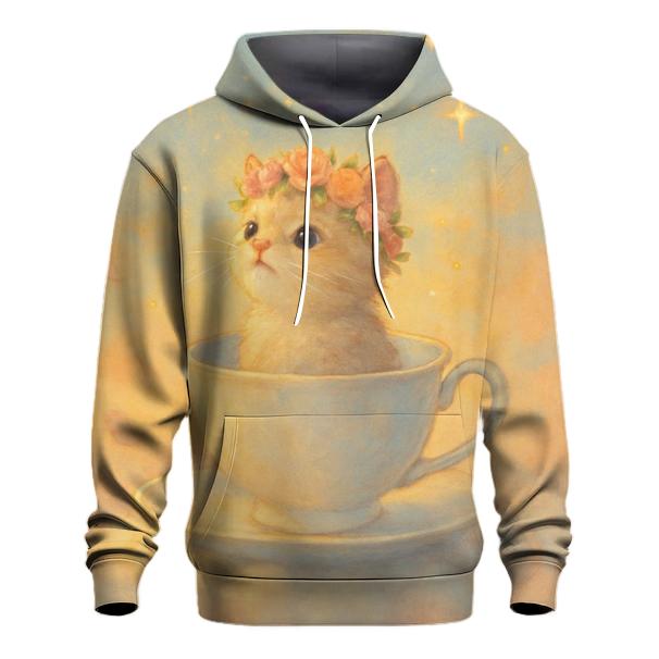 Sunrise Teacup Stargazer Kitten printed hoodies
