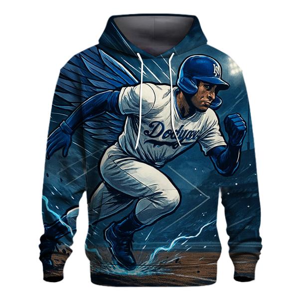 Winged Speed Runner In Blue Storm premium hoodies