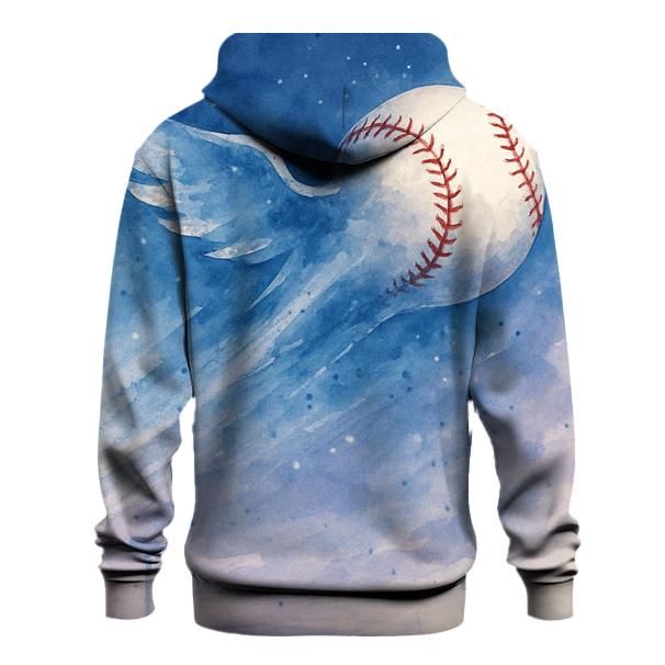 Blue Jays Comet Ball Over Wing Shaped Clouds pullover hoodies
