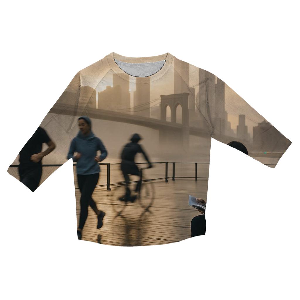 Fulton Ferry Mist And Manhattan First Light custom 3/4 sleeve shirts