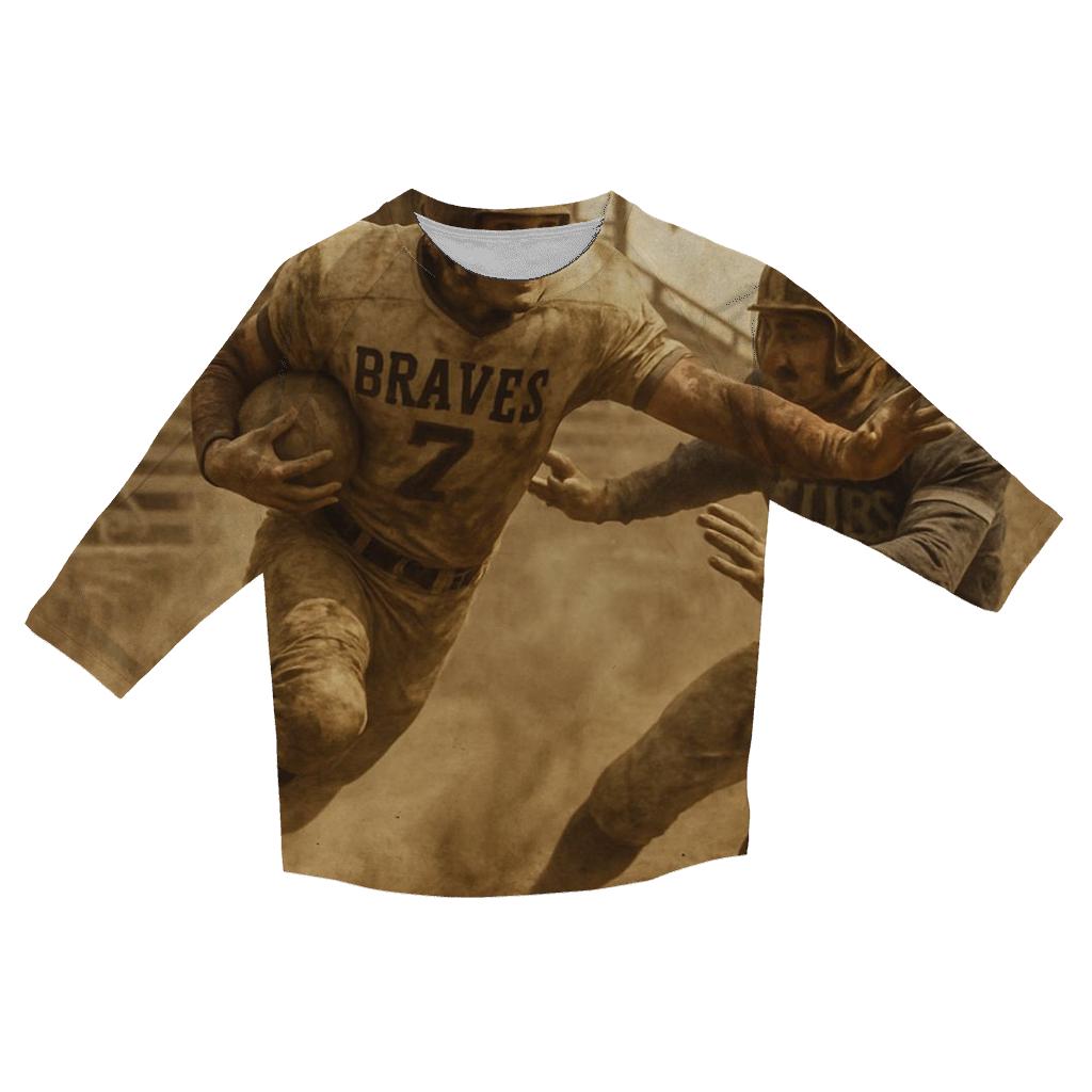 Dust Bowl Arena Braves Versus Cubs Thunder Scrimmage trendy 3/4 sleeve tops