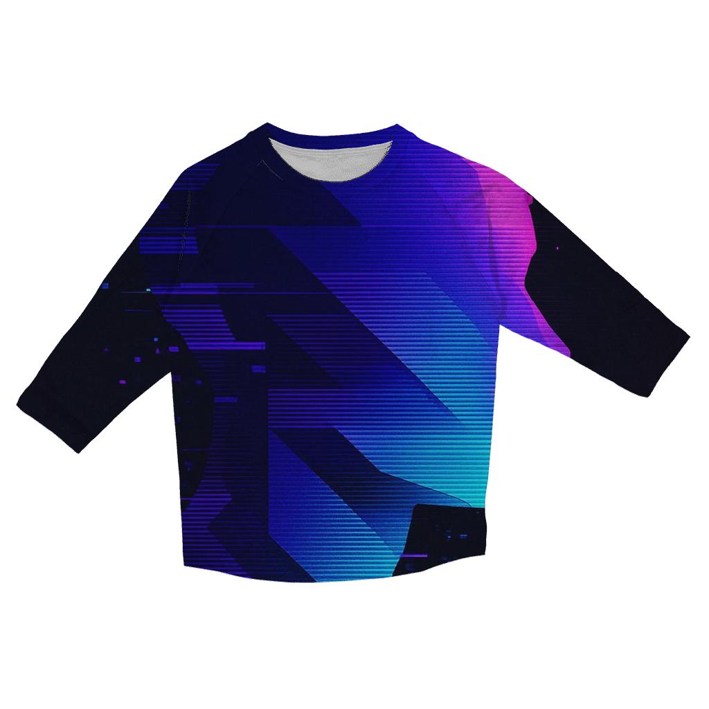 Glitch Prism Portrait Silhouette stylish quarter sleeve tops