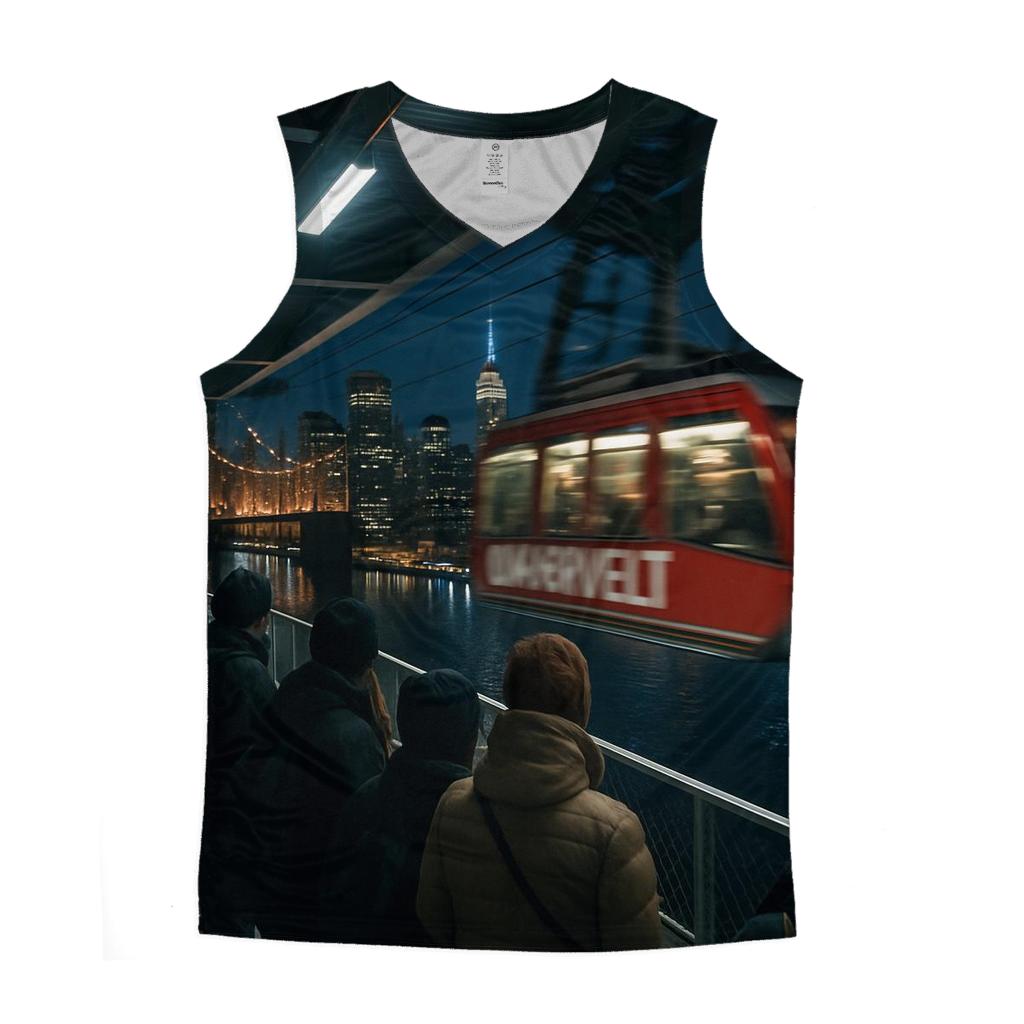 Night Shift View From The Roosevelt Island Tram Platform designer workout tanks