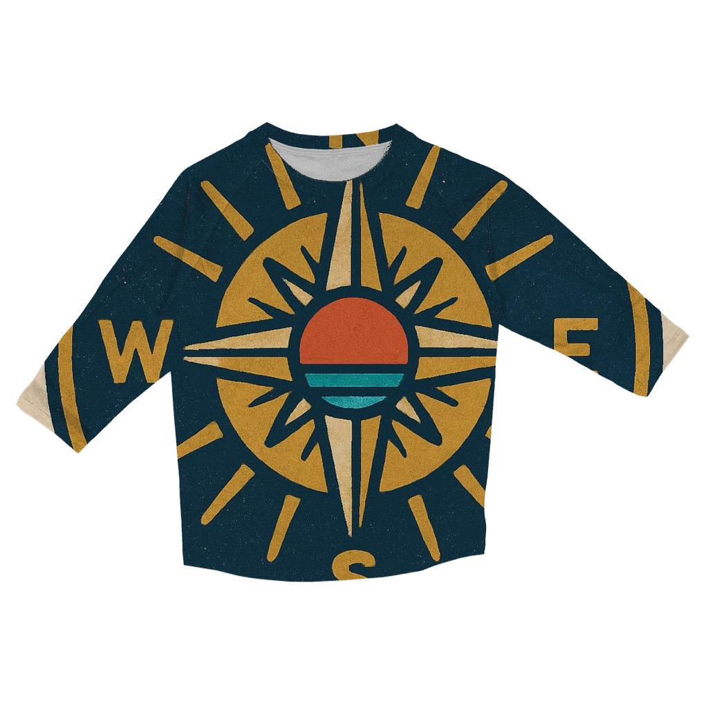Solar Compass Adventure Patch casual three quarter sleeve shirts