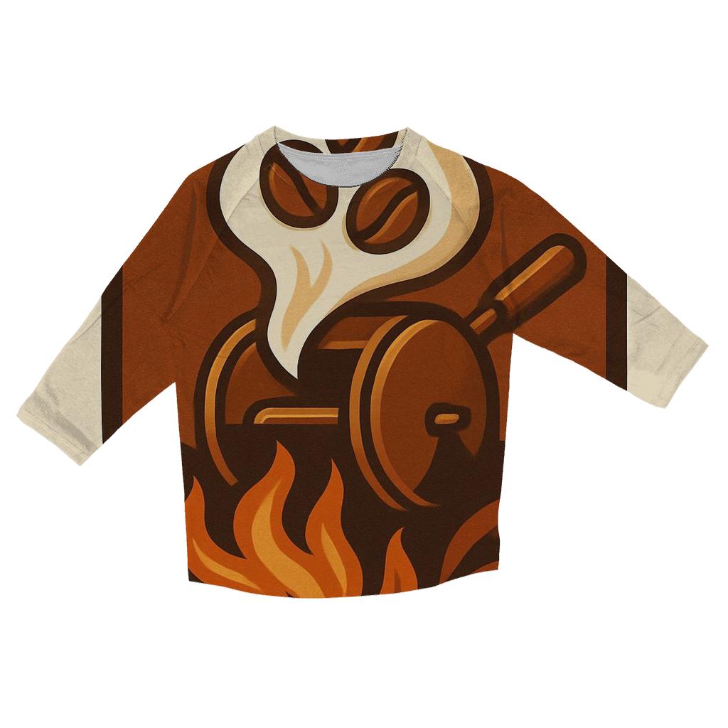 Roast Ember Crest casual three quarter sleeve shirts