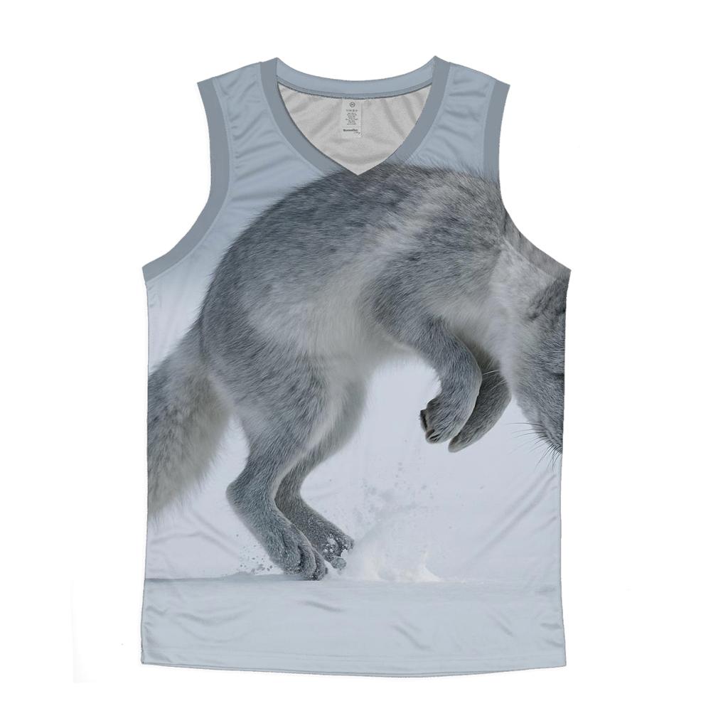 Frostline Pounce Arctic Fox personalized athletic tanks