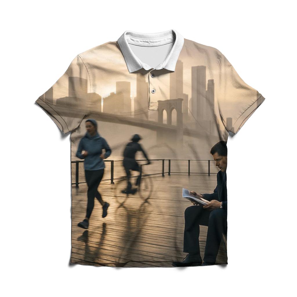 Fulton Ferry Mist And Manhattan First Light casual sports polo shirts