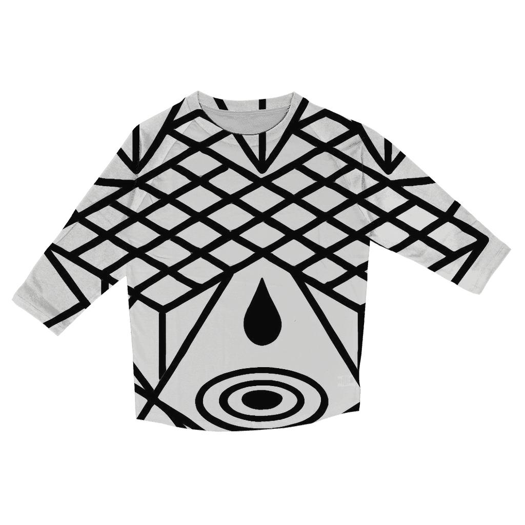 Midnight Filter Grid trendy 3/4 sleeve tops