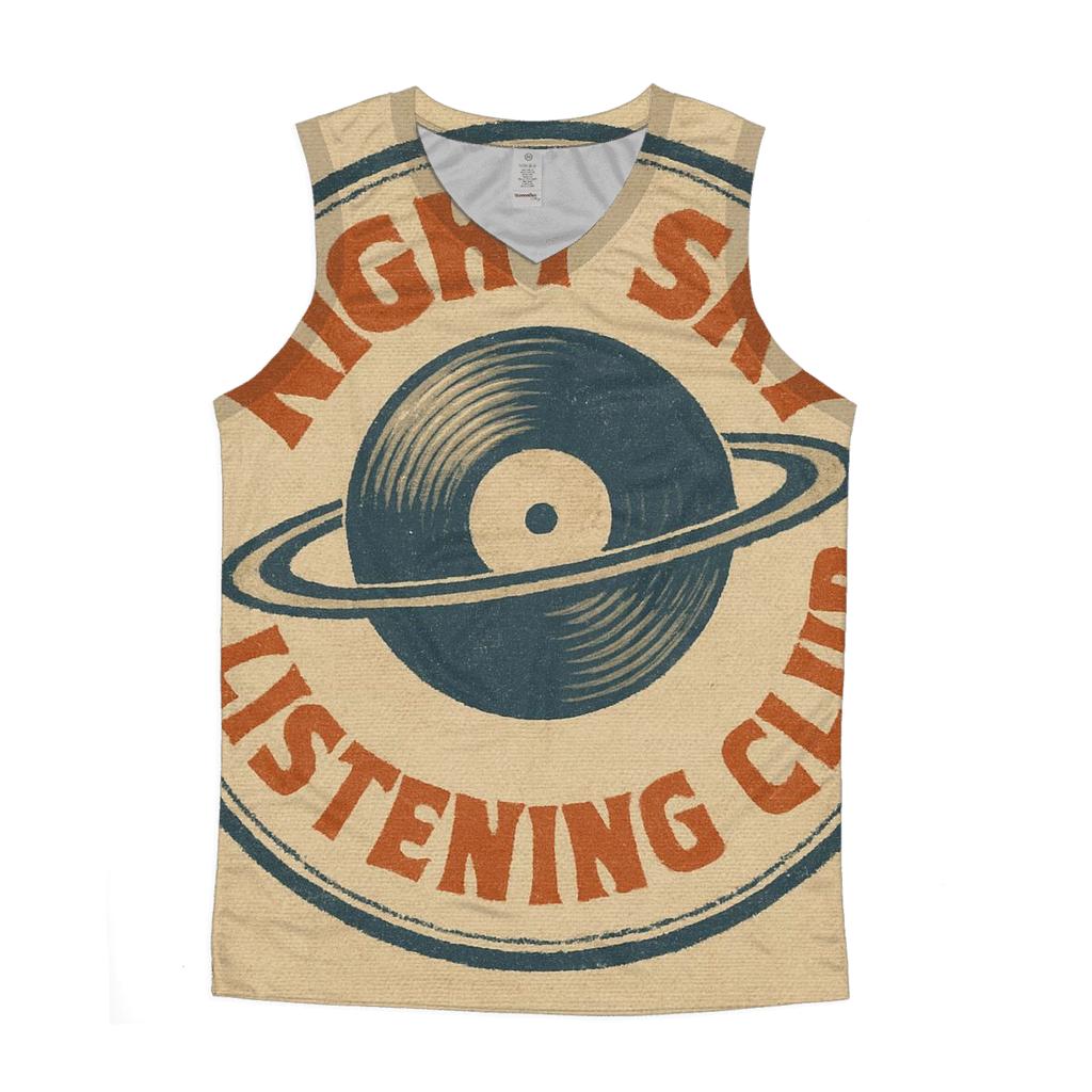 Seventies Vinyl Record Astronomy Club Badge casual summer tank tops