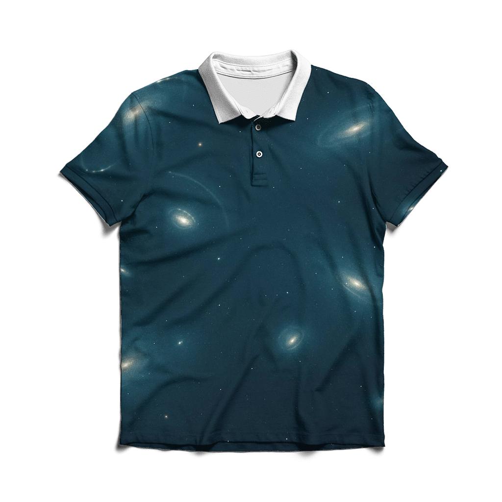 Gravitational Lens Arc Orchard premium cotton polo shirts