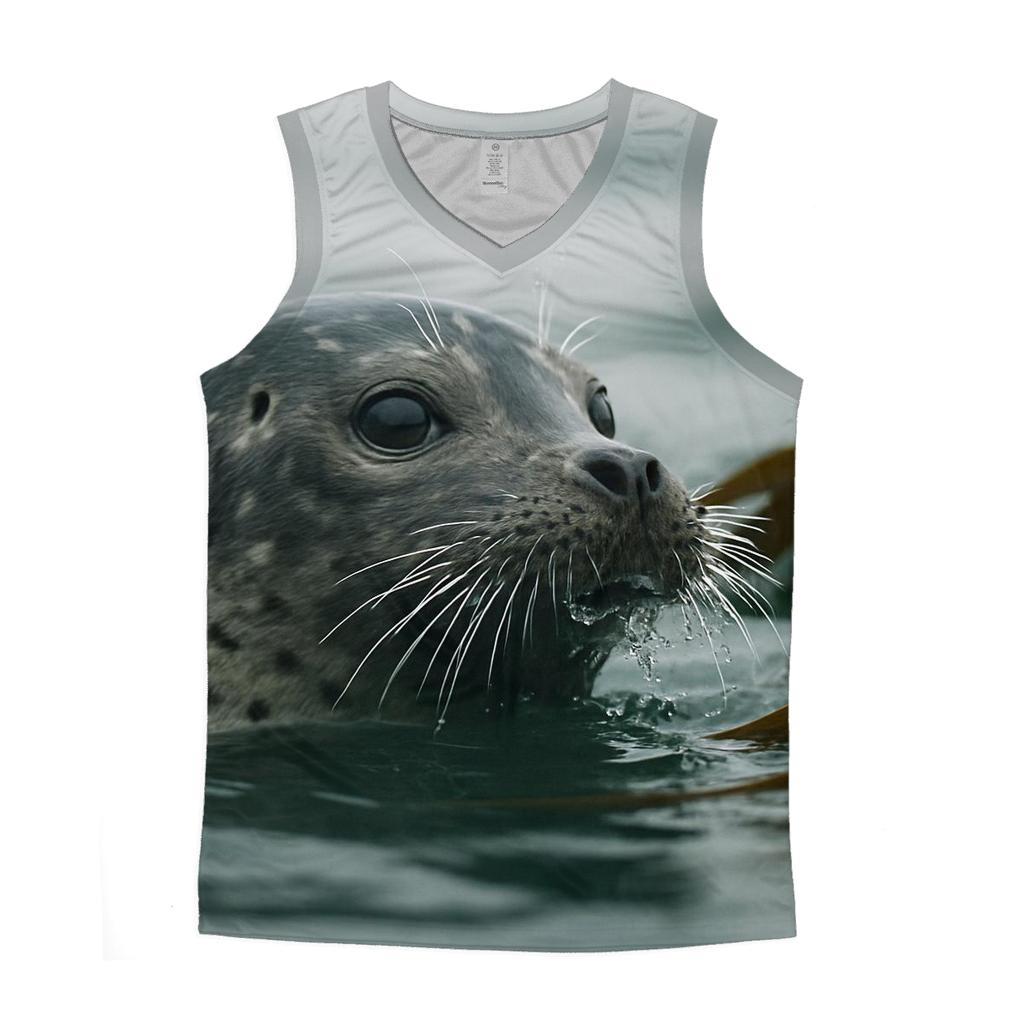 Kelp Edge Surge Harbor Seal personalized athletic tanks