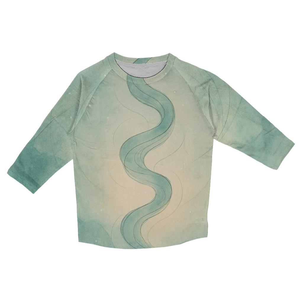 Luminous Breath Ribbons custom 3/4 sleeve shirts